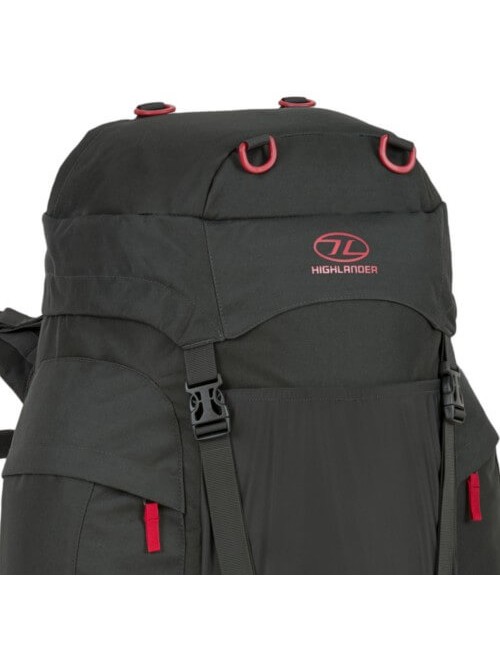 Sac à dos Highlander sac à dos Rambler nouveau 88 litres-Noir-Rouge