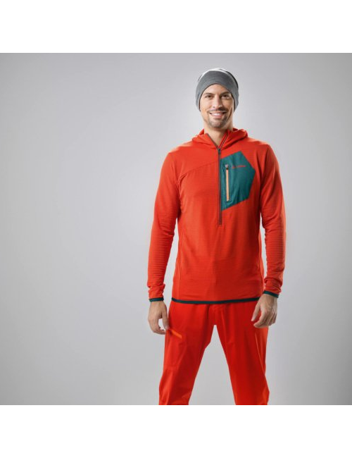 Chemise à manches longues Loeffler sweat à capuche m HZ Aero TechFleece-Orange