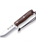 Cuchillo bushcraft Joker BS9 Nórdico CN115 con funda de cuero-madera de nogal