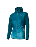 Veste Loeffler pour femme W Veste à capuche Speed Lagoon Primaloft-Bleu