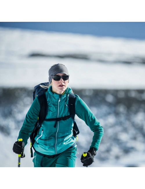 Veste Loeffler pour femme W Veste à capuche Speed Lagoon Primaloft-Bleu