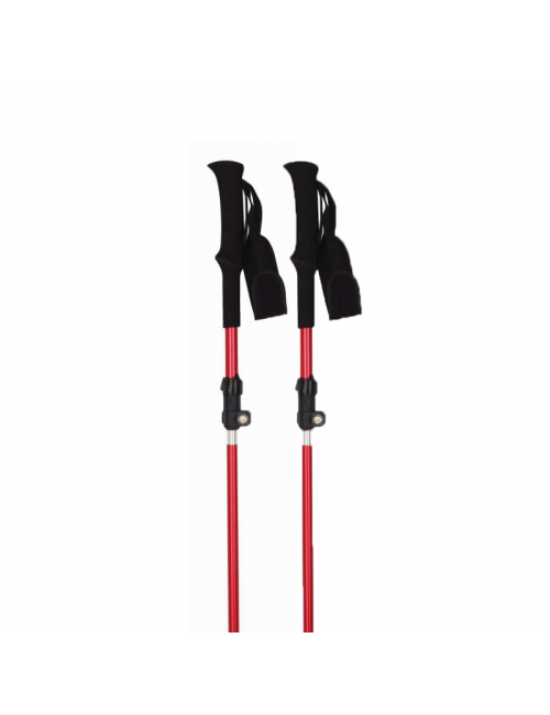 Bastones Husky para caminar (juego) Trekking Slade plegable de 3 piezas-Rojo