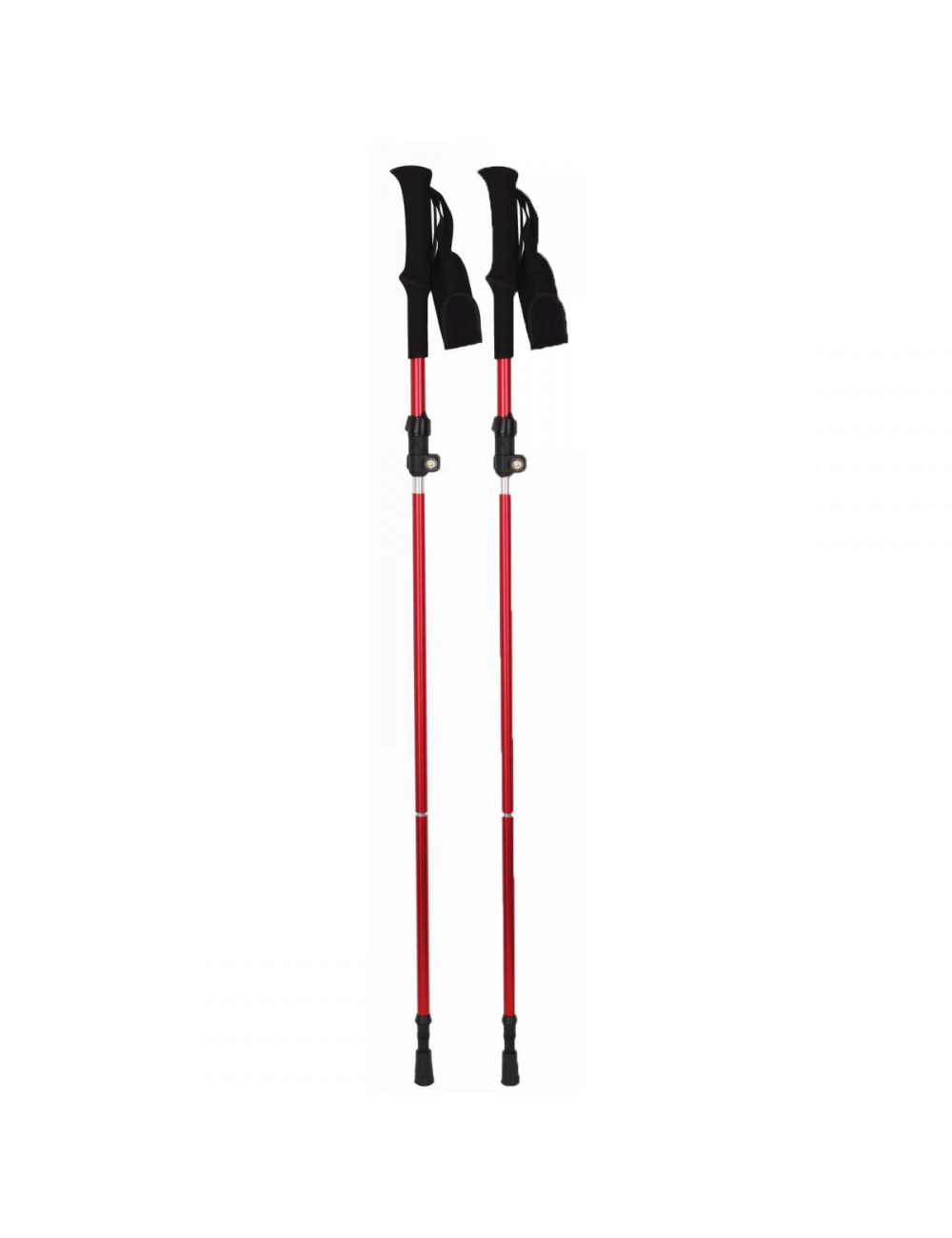 Bastones Husky para caminar (juego) Trekking Slade plegable de 3 piezas-Rojo