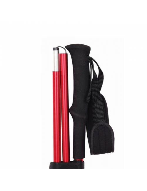 Husky walking sticks (set) Trekking Slade 3-piece foldable-Red