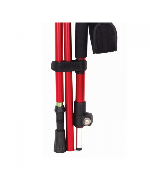 Bastones Husky para caminar (juego) Trekking Slade plegable de 3 piezas-Rojo