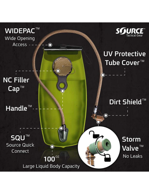 Source tactical water bag-zaino da 3 litri hydration pack - Coyote