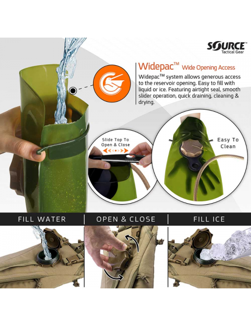 Bolsa de agua táctica Source-mochila de hidratación de 3 litros-Coyote