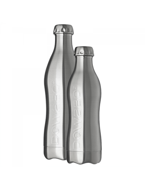 Dowabo drinkfles roestvrij staal enkelwandig Pure Steel - 1200 ml - Zilver