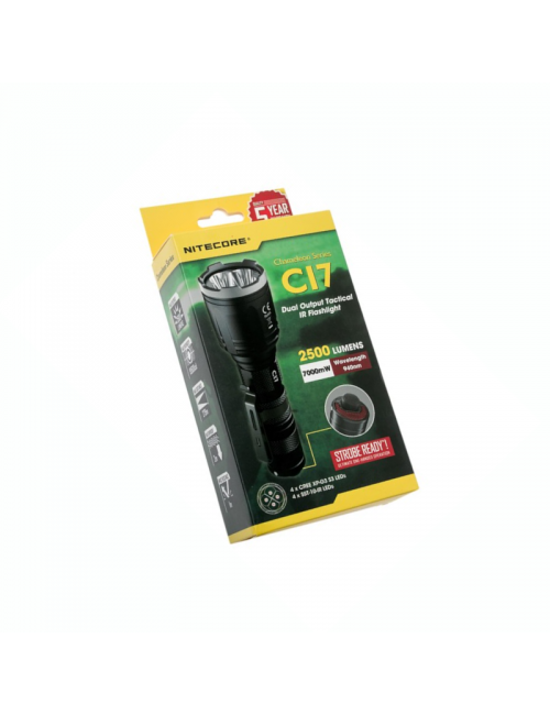 NiteCore torcia CI7 Chameleon bianco-infrarossi-2500 lumen-Nero