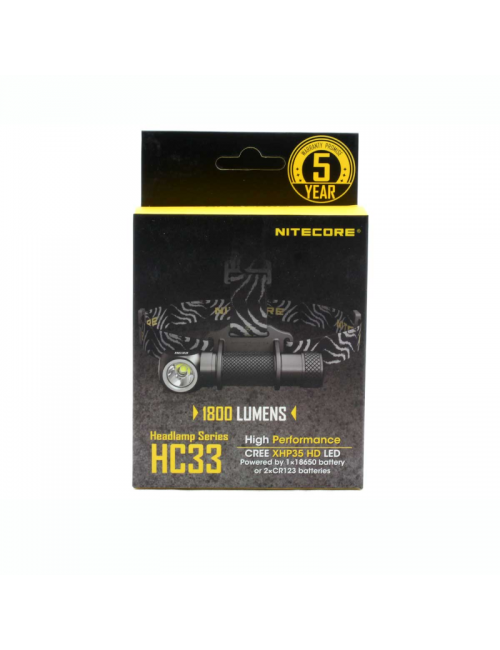 Linterna frontal y linterna NiteCore hc33 - 1800 lúmenes-Negro