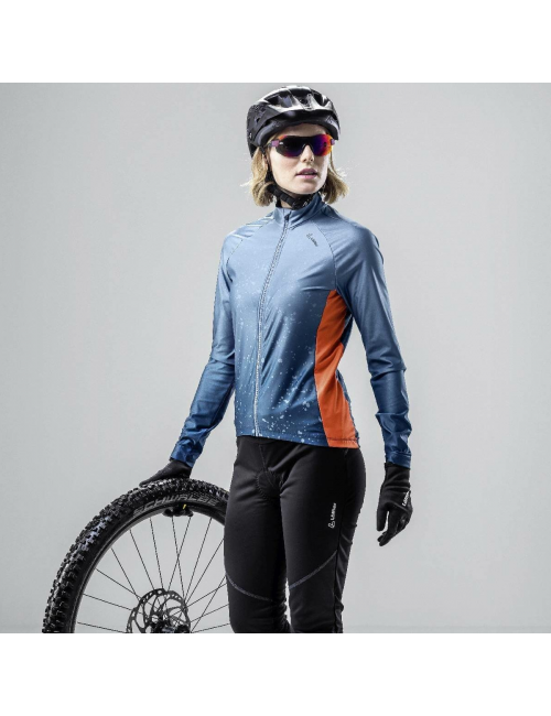 Loeffler wielrenshirt lange mouwen W Bike L/S Jersey Dirt dames - Blauw