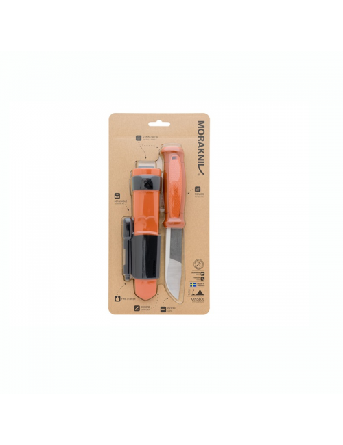 Mora survival knife Kansbol Kit Burnt Orange with polymer sheath-Orange