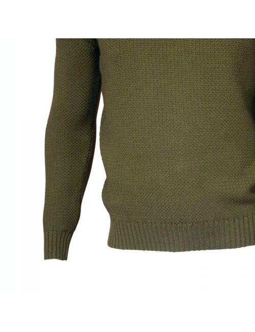 Ivanhoe Pullover eco ash Rundhals-100% Bio Merinowolle - Grün