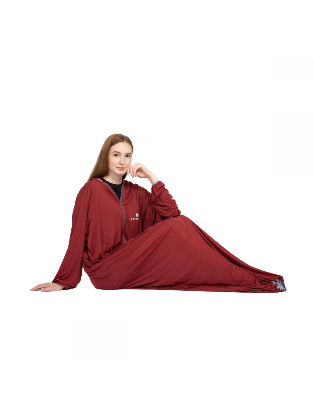 Inner sleeping bag and dressing gown in one Microliner Stretch-Red