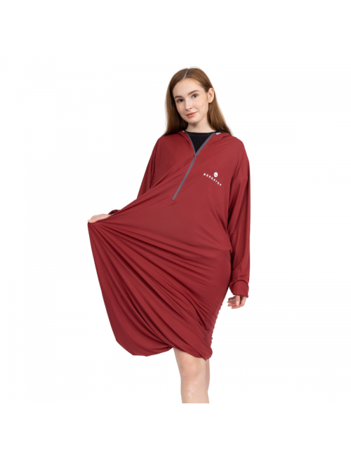 Sacco a pelo interno e vestaglia in un Microliner Stretch-Rosso