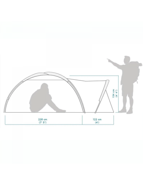 Crua Duo Maxx - lichtgewicht hiking tent - 3 persoons - 3,9 kg - Groen