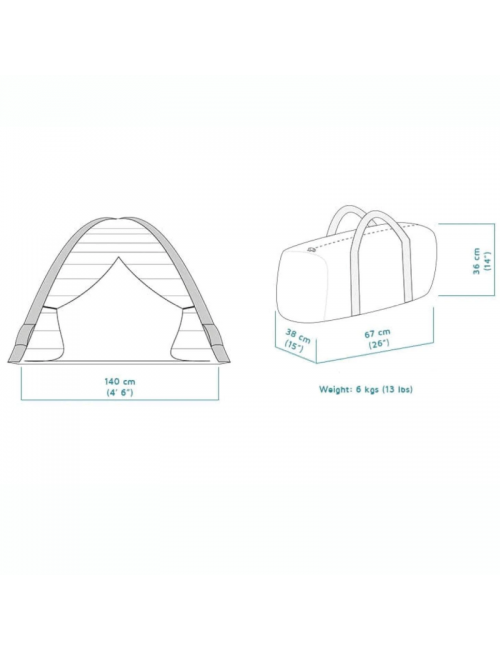 Crua Duo Combo-tenda leggera-2 persone + Culla Cocoon-Verde