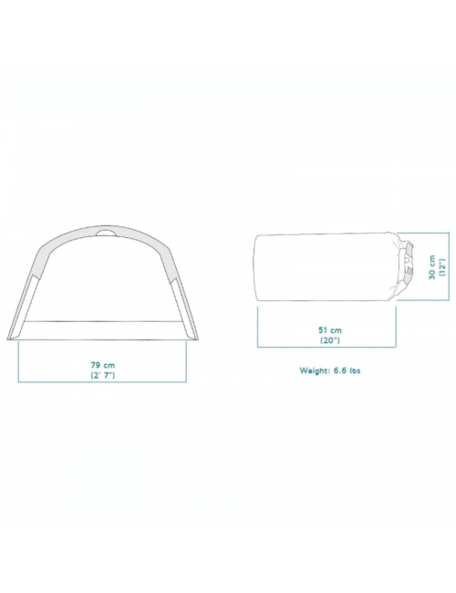 Crua Twin Hybrid - compacte shelter bivitent - 2 persoons - Groen