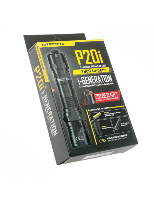 Linterna NiteCore P20i I-Generation-Recargable por USB-C-1800 lúmenes-Negro