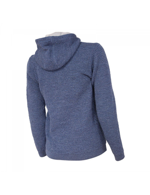 Ivanhoe Strickjacke Morel Hood FM für Damen aus Wolle-Denim blue