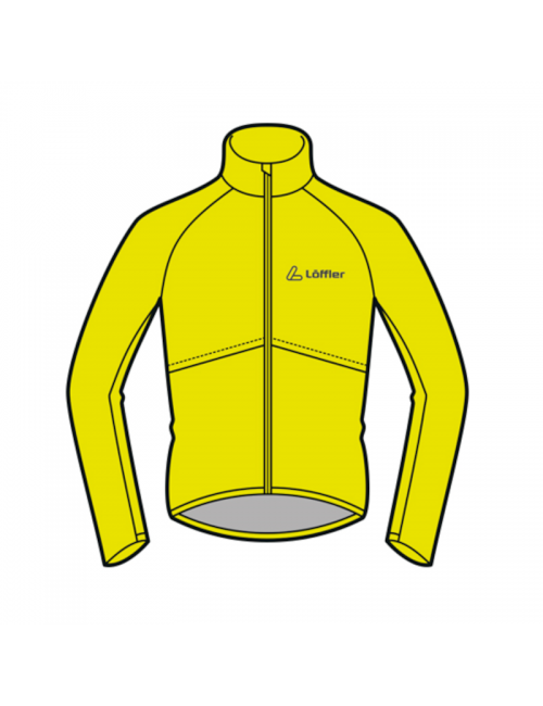 Löffler Radjacke Langarm m Radjacke WPM Pocket-gelb