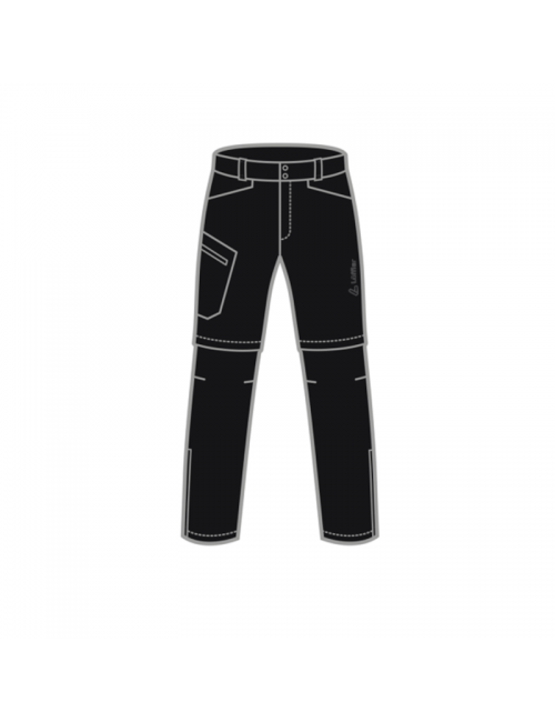 Pantalones de senderismo con cremallera Loeffler m Pantalones de trekking con cremallera CSL-Negro