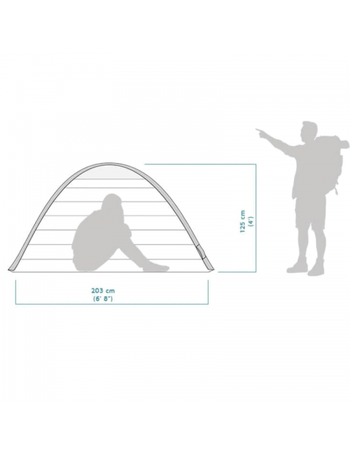 Crua Culla Maxx-tenda interna isolante per 3 persone-Grigio