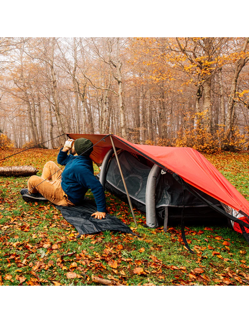 Crua Canopy 2-in-1-telo e amaca 330 x 120-Rosso