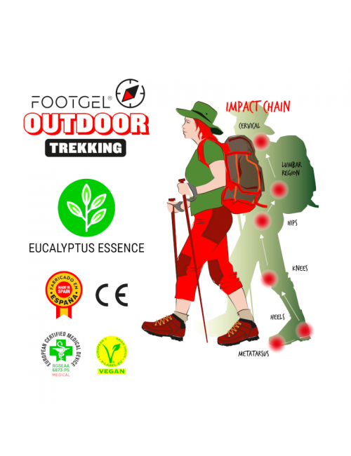 Plantari Footgel Outdoor Trekking-Eucalipto-verde