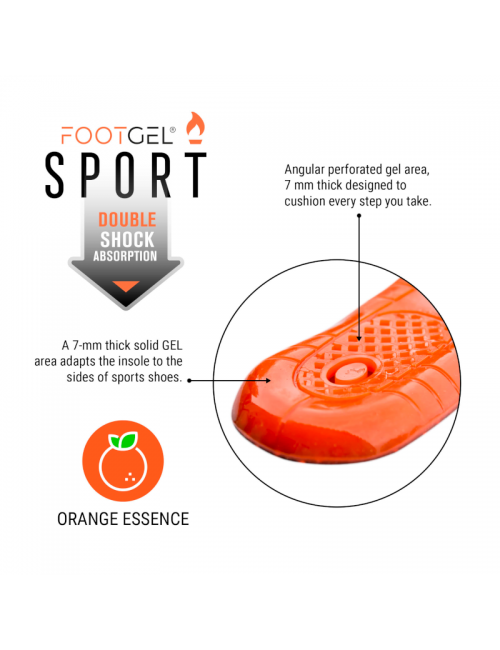 Fußgel Einlegesohlen MultiSport-Orangenduft-Orange