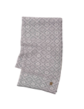 Bufanda de punto Ivanhoe de lana Freya Grey Marl21-talla única 185x27-Gris