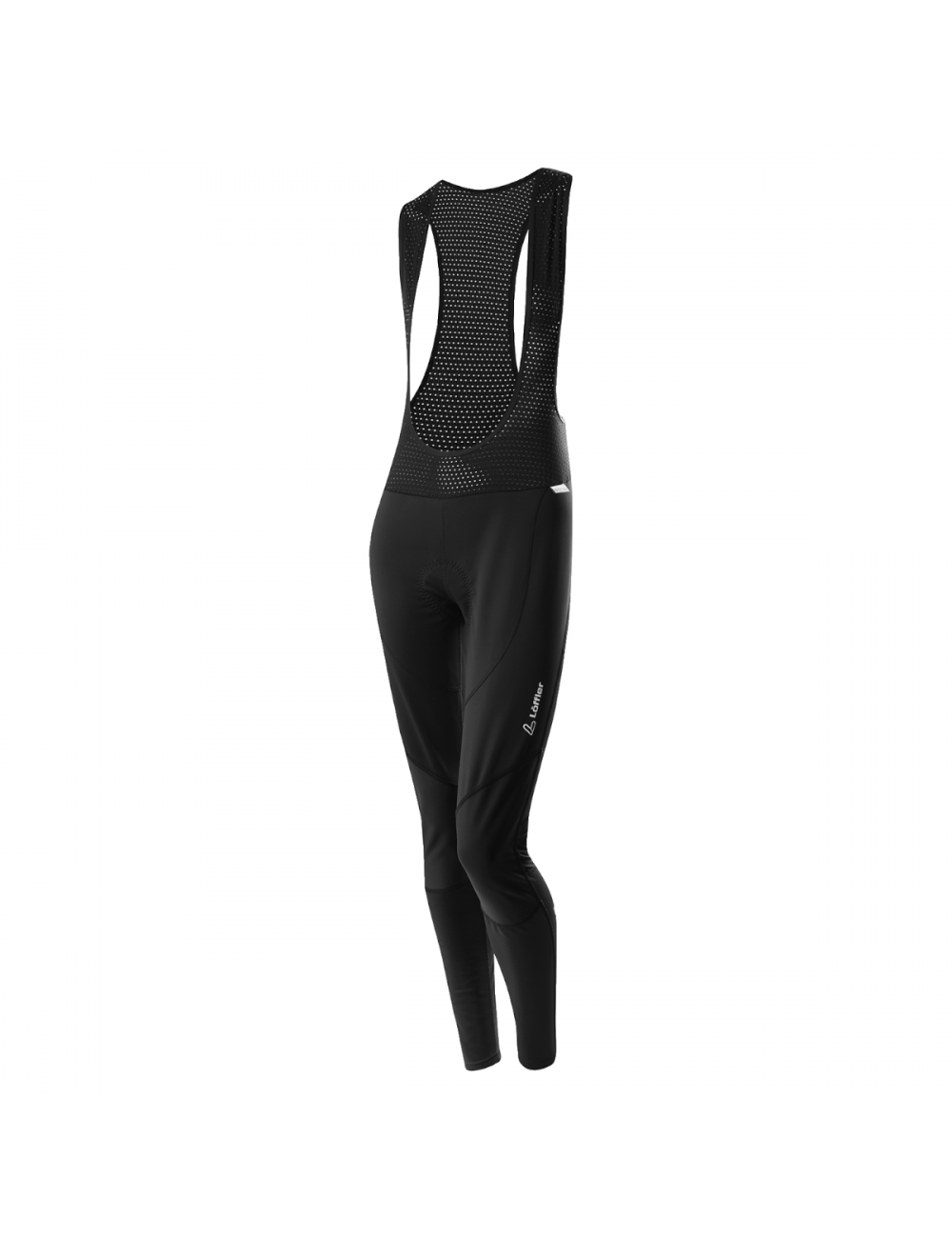 Loeffler fietsbroek lang W Bike Bib Tights WS Elastic voor dames - Zwart