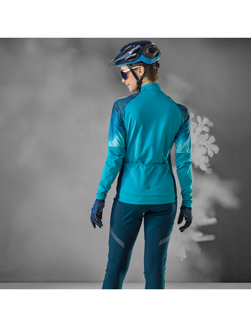 Loeffler wielrenshirt lange mouwen W Bike L/S Jersey Vapor dames - Blauw