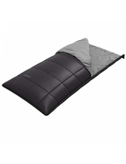 Manta para saco de dormir al aire libre Hannah modelo Lodger 100 izquierda -1°C-Gris