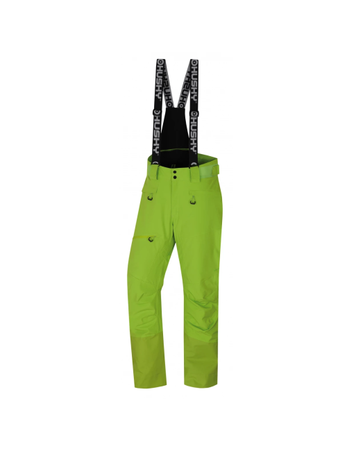 Pantalones de esquí Husky para hombre Gilep M Stretch 15.000 membrane-Verde