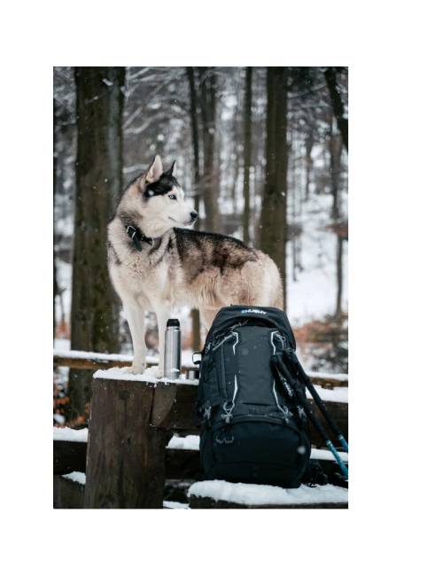 Zaino Husky Rony nuovo Zaino ultraleggero 50 litri-Nero