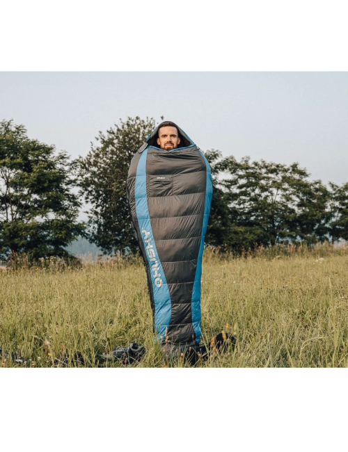 Husky mummy sleeping bag Drape New -20°C 220 x 85 cm-Black / Blue