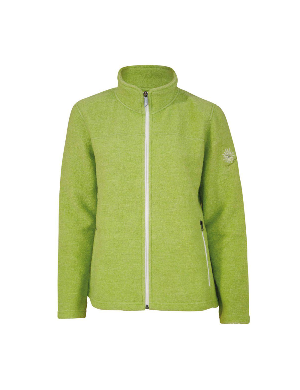 Chaleco de lana con cremallera completa para mujer Ivanhoe Beata Lime-green