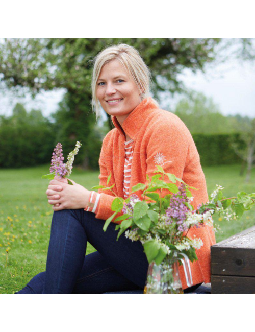 Ivanhoe ladies wool Full-zip vest Beata Coral Rose-Arancione