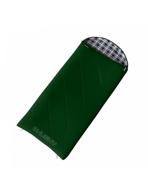 Coperta sacco a pelo Husky modello Gary NW -5°C 220 x 90 cm con flanella-Verde