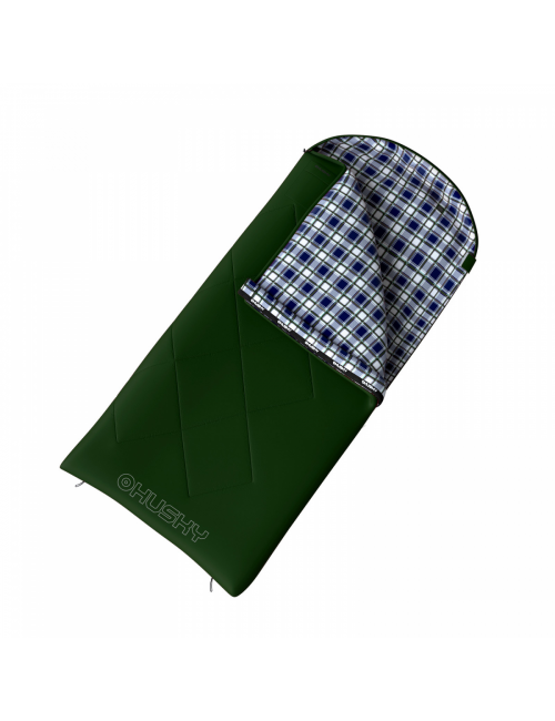 Manta saco de dormir husky modelo Gary NW -5°C 220 x 90 cm con franela-Verde