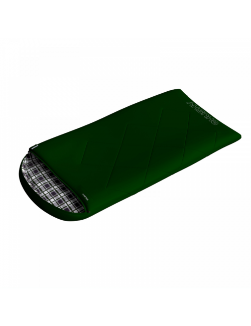 Husky slaapzak dekenmodel Gary NW -5°C 220 x 90 cm met flanel - Groen