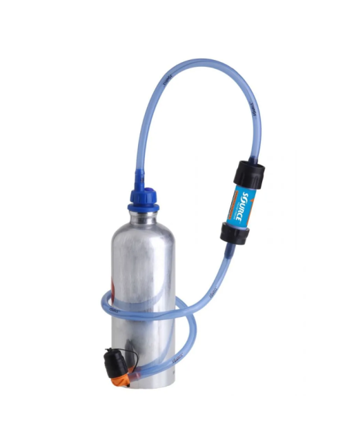 Source water filter survival kit-with ConverTube and Mini Sawyer 4x cap