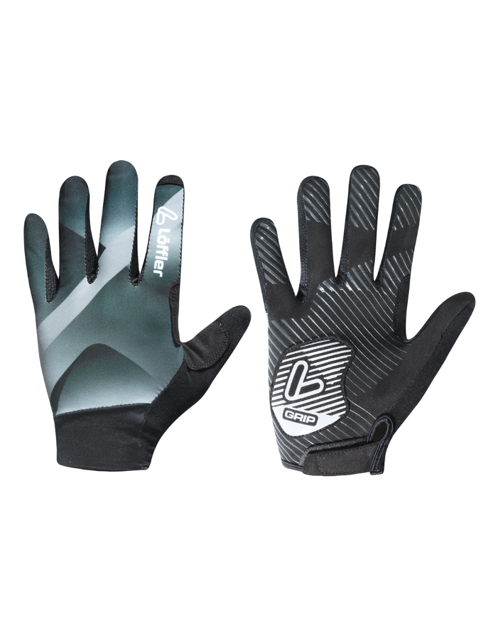 Guantes Loeffler Guantes de bicicleta de dedo completo-negro