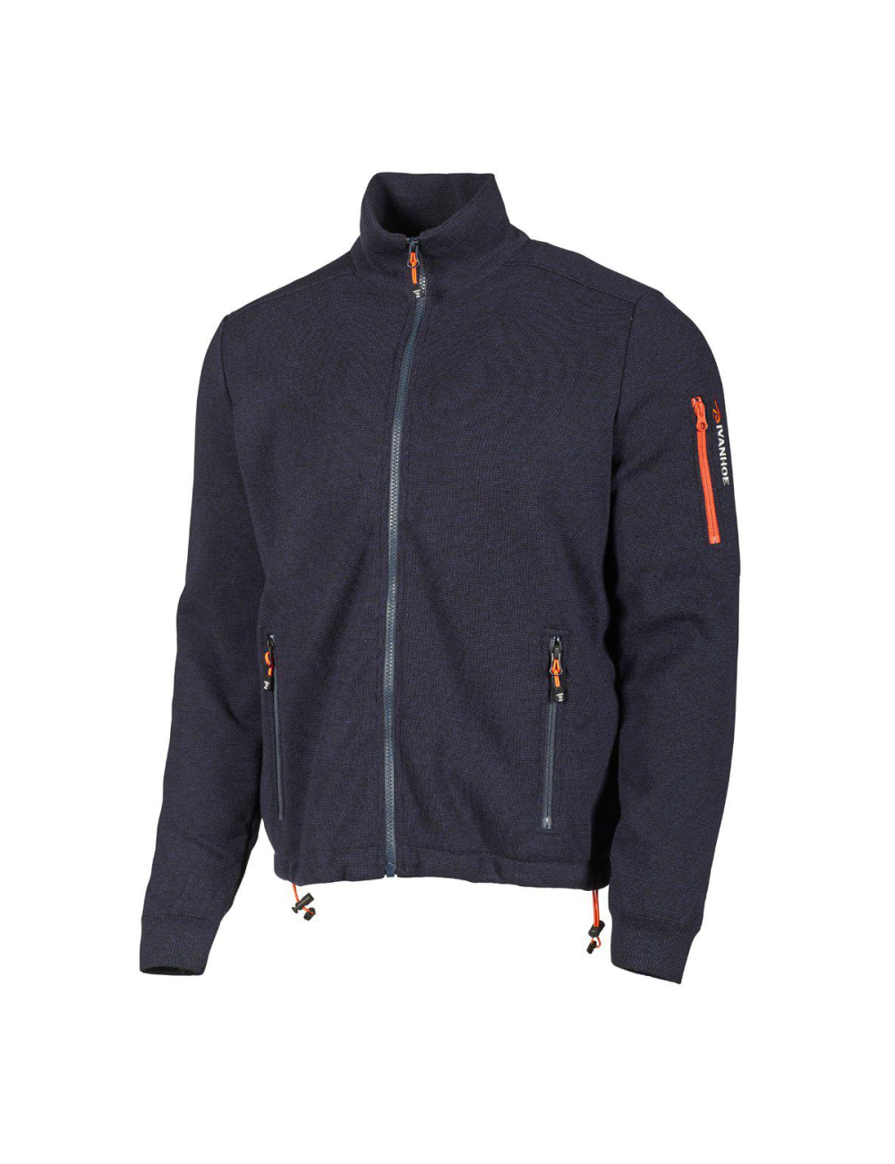 Ivanhoe vest Hadar Full Zip Windbreaker Navy - fijne merinowol - Blauw