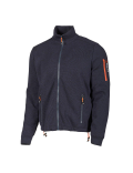 Ivanhoe vest Hadar full Zip windbreaker Navy-fine merino wool-Blue