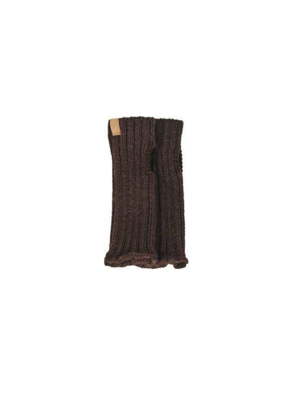 Ivanhoe knitted wool hand warmer NLS gaters Coffee Bean-Brown