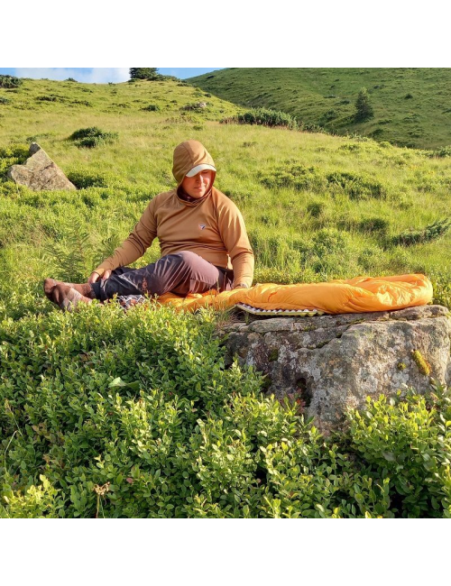 Turbat sac de couchage momie Ultar avec fermeture à glissière incurvée -21°C-Jaune