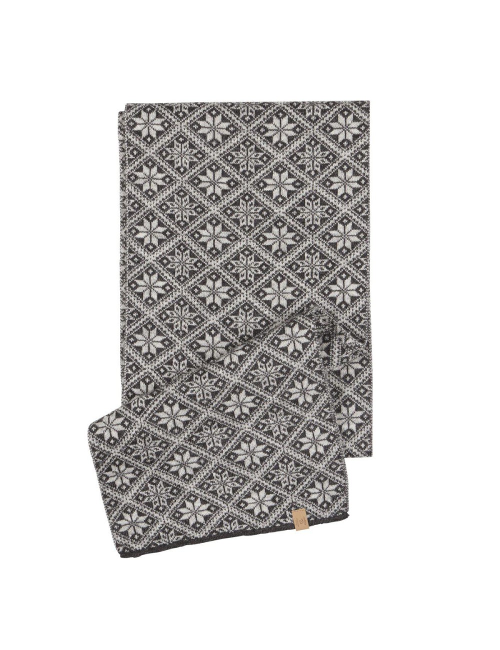 Bufanda de punto Ivanhoe de lana Freya Marga Grafito-talla única 185x27-D Gris