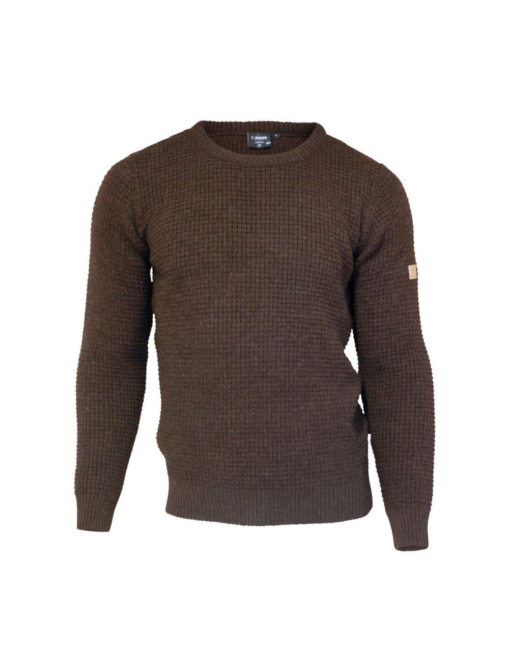 Ivanhoe sweater NLS Petal Coffee Bean mens-100% pure undyed wool